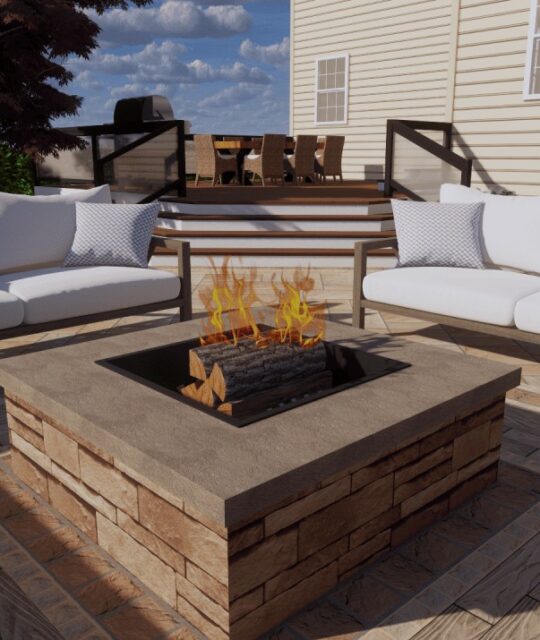 A Fire Pit You’ll Never Want to Leave. 🔥 Cool nights call for cozy outdoor gatherings. Our team just completed this stone fire pit—the perfect spot for unwinding with friends and family. Would you choose a fire pit or fireplace? #FirePitGoals #OutdoorLiving #LuxuryLandscaping #LoveWhereYouLive